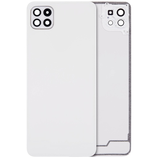 Vitre arrière avec lentille caméra arrière pour SAMSUNG A22 5G A226 2021 - Aftermarket Plus - Blanc