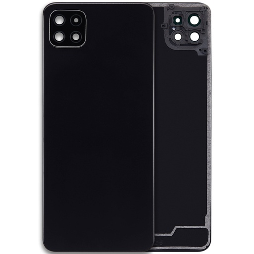 Vitre arrière avec lentille caméra arrière pour SAMSUNG A22 5G A226 2021 - Aftermarket Plus - Noir