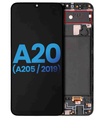 Bloc écran LCD avec châssis pour SAMSUNG A20 - A205U 2019 - Aftermarket Incell - Toutes couleurs