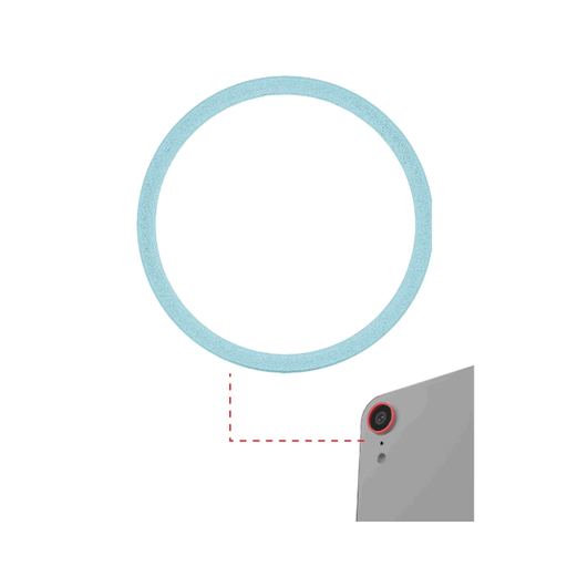 [107082002363] Pack de 10 anneaux de protection lentille caméra arrière compatible iPhone XR - Bleu