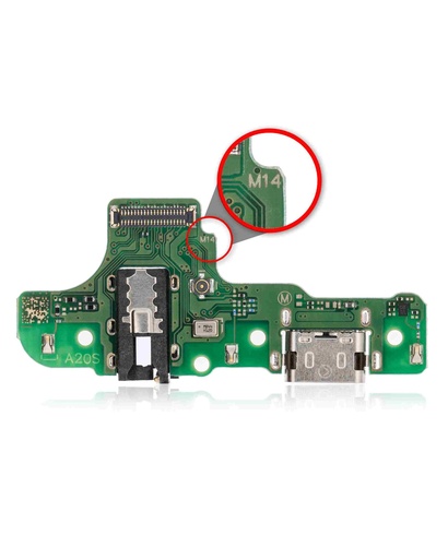 Connecteur de charge pour SAMSUNG A20s - A207M 2019 - Board # M14 - Aftermarket Plus