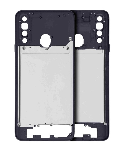 [107082102989] Châssis central compatible SAMSUNG A20s - A207 2019 - Noir