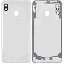 Vitre arrière avec lentille caméra pour SAMSUNG A20 - A205 2019 - Aftermarket Plus - Blanc