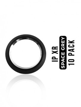 [107082002360] Pack de 10 anneaux protection de lentille caméra arrière compatible iPhone XR - Gris sidéral
