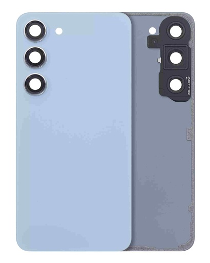 [107082136630] Vitre arrière avec lentille caméra compatible SAMSUNG S23 5G - Sans logo - Aftermarket Plus - Bleu