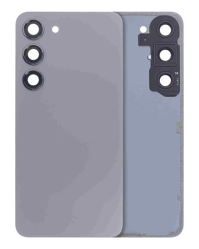 Vitre arrière avec lentille caméra pour SAMSUNG S23 5G - Sans logo - Aftermarket Plus - Graphite