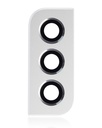 Lentille caméra arrière avec anneau pour SAMSUNG S22 et S22 Plus - Blanc