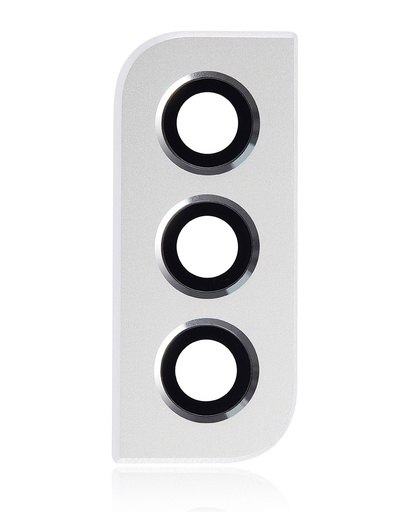 Lentille caméra arrière avec anneau pour SAMSUNG S22 et S22 Plus - Blanc