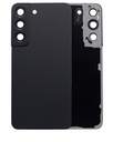 Vitre arrière avec lentille caméra compatible Samsung Galaxy S22 5G - Sans Logo - Aftermarket Plus - Phantom Black