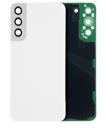 Vitre arrière avec lentille caméra pour SAMSUNG S22 Plus 5G - Sans Logo - Aftermarket Plus - Blanc