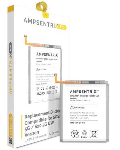 Batterie pour SAMSUNG S20 5G et S20 5G UW Verizon - AmpSentrix Pro