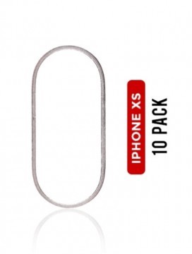 Lot de 10 protections  caméra arrière pour iPhone XS et XS Max - Argent