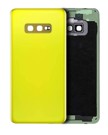 Vitre arrière avec lentille caméra compatible SAMSUNG S10E - Sans Logo - Aftermarket Plus - Canary Yellow