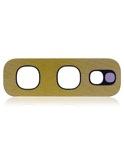 Lot de 10 lentilles caméra arrière - verre seul avec adhésif pour SAMSUNG S10E - Jaune