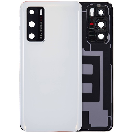 Vitre arrière avec lentille caméra pour HUAWEI P40 - Ice White
