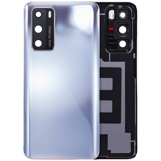 Vitre arrière avec lentille caméra pour HUAWEI P40 - Silver Frost