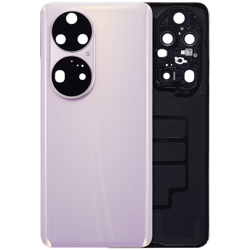 [107085008950] Vitre arrière avec lentille caméra compatible Huawei P50 Pro - Charm Pink