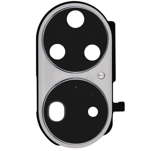[107085008979] Lentille caméra arrière avec support compatible Huawei P50 Pro - Pearl White