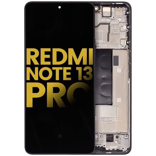 [107082131127] Bloc écran OLED avec châssis compatible Xiaomi Redmi Note 13 Pro - Reconditionné - Noir