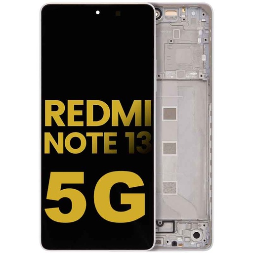 Bloc écran OLED avec châssis pour XIAOMI Redmi Note 13 5G - Reconditionné - Blanc