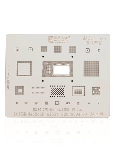 [107082069751] Stencil - Pochoir pour MacBook 12" - A1534-2015