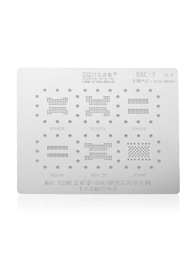 [107082069753] Stencil pochoir SSD-DDR - IC compatible MacBook - MAC 3