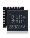 Puce IC d'extenseur d'E-S I2C-bus - SMBus 16 bits à traduction basse tension avec registres de réinitialisation de sortie d'interruption pour modèles MacBook - NXP- PCAL6416AHF - L16A- QFN-48 Pin