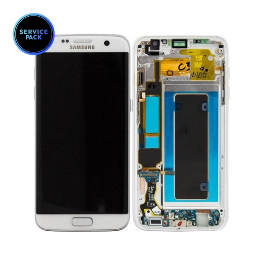 [GH97-18533D] Bloc écran OLED pour SAMSUNG S7 Edge - G935F - SERVICE PACK - Blanc