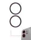 Lot de 10 protections caméra arrière - 2 pièces -  pour iPhone 11 - 12 - 12 Mini - Noir
