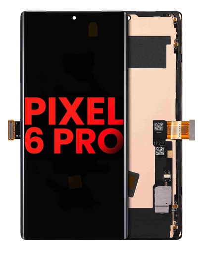 Bloc écran OLED avec châssis - sans capteur d'empreintes - pour Google Pixel 6 Pro - Aftermarket Plus - Toute couleur