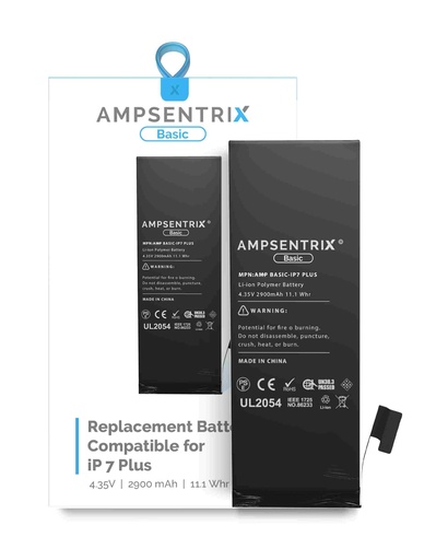 [107082022489] Batterie pour iPhone 7 Plus - Ti - Ampsentrix Basic
