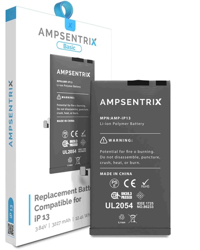 [107082022480] Batterie compatible iPhone 13 - Ti - AmpSentrix Basic