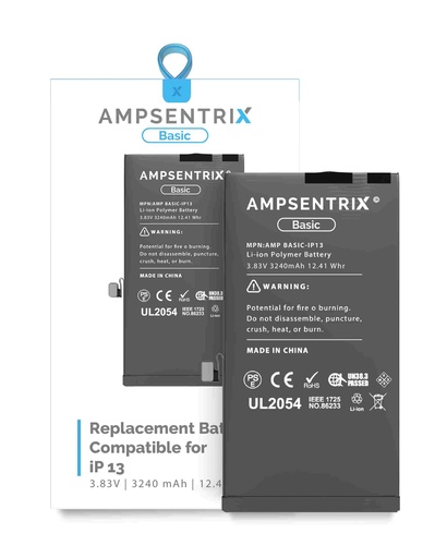 [107082022480] Batterie pour iPhone 13 - Ti - Ampsentrix Basic