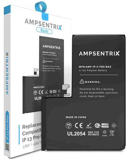 Batterie pour iPhone 13 Pro Max - Ti - AmpSentrix Basic