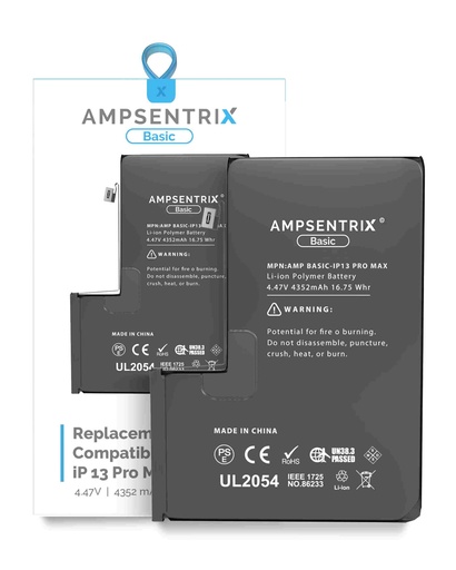[107082022483] Batterie pour iPhone 13 Pro Max - Ti - Ampsentrix Basic
