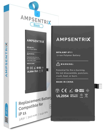 Batterie pour iPhone 11 - Ti - AmpSentrix Basic