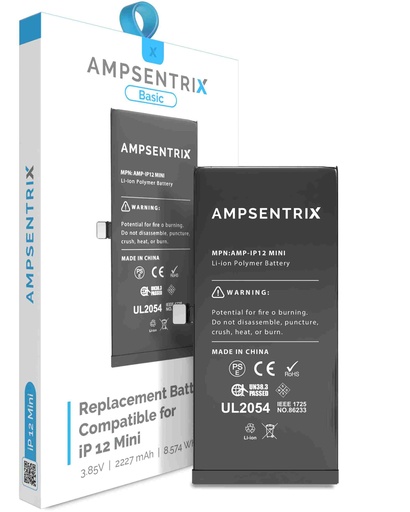 Batterie pour iPhone 12 Mini - Ti - AmpSentrix Basic