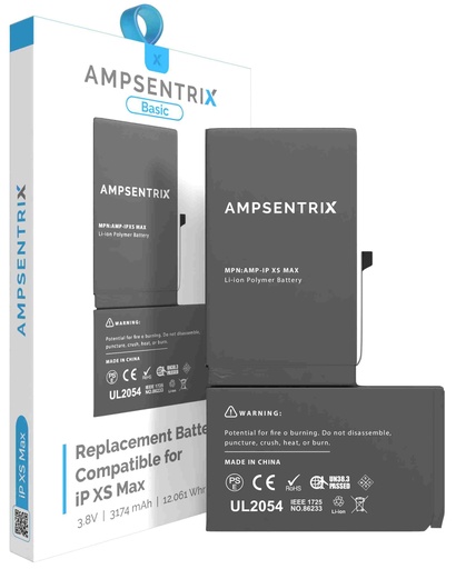[107082022497] Batterie compatible iPhone XS Max - Ti - AmpSentrix Basic