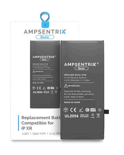 [107082022495] Batterie pour iPhone XR - Ti - Ampsentrix Basic