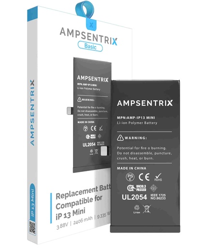[107082022481] Batterie compatible iPhone 13 Mini - Ti - AmpSentrix Basic