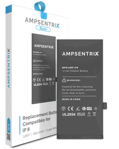 Batterie pour iPhone 8 - Ti - AmpSentrix Basic