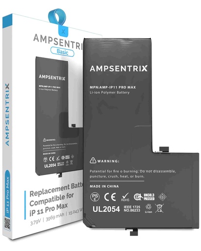 [107082022476] Batterie compatible iPhone 11 pro Max - Ti - AmpSentrix Basic