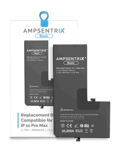 [107082022476] Batterie pour iPhone 11 pro Max - Ti - Ampsentrix Basic