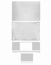 Habillage 4 en 1 - haut - bas - clavier - repose-main - pour MacBook Pro 16" - A2141 milieu 2019 - Argent
