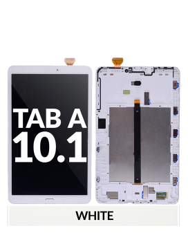 [107081016603] Bloc écran compatible SAMSUNG TAB A T580 - T585 - 10.1"-2016  - Blanc