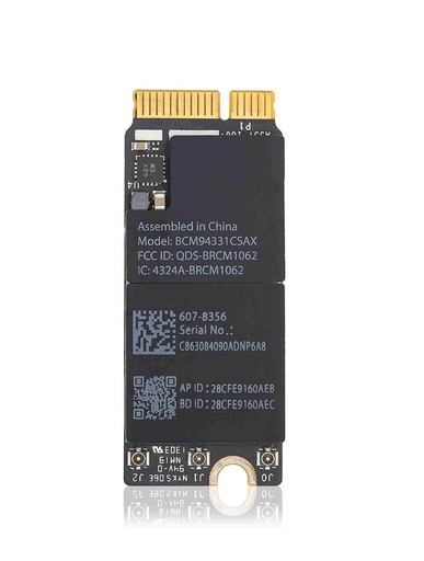 Carte réseau sans fil AirPort pour MacBook 15" Retina - A1398 Milieu 2012 Début 2013 - A1425  Fin 2012 Début 2013