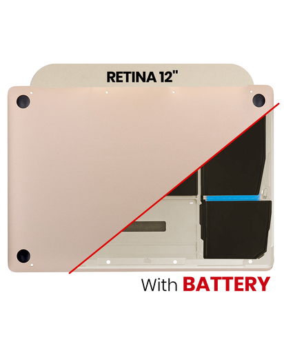 Coque inférieure avec batterie A1527 pour MacBook Retina 12" - A1534 début 2015 - Or