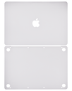 Habillage 2 en 1 - haut et bas compatible MacBook Retina 12" - A1534 début 2015 début 2016 milieu 2017 - Argent