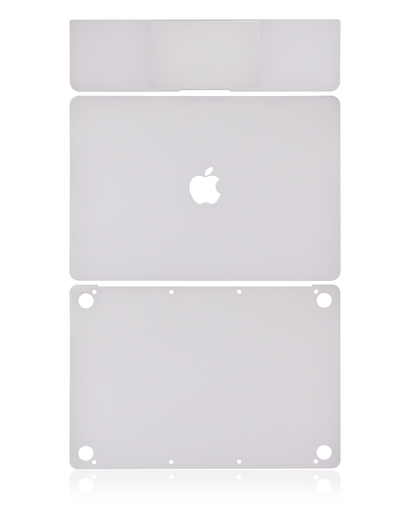 Habillage 4 en 1 - haut, bas, clavier et repose-main compatible MacBook Retina 12" - A1534 début 2015 - Argent