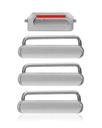Kit boutons Power-Volume-Switch pour iPhone 6 et 6 Plus - Argent